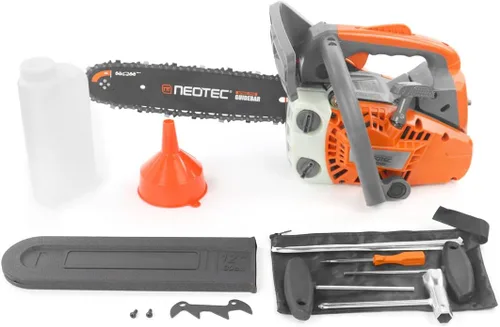 Vista 7 de NEO-TEC Motosierra de gas con mango superior de 12 pulgadas, 25.4 cc, 2 tiempos, portátil, pequeña, motosierra de gasolina, para trepar árboles