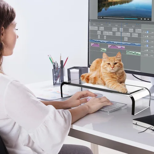 Vista 6 de AboveTEK, soporte para monitor de acrílico, Multicolor 20 pulgadas