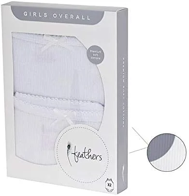 Vista 2 de Feathers Body de 100 % algodón súper suave para niñas, paquete de 2
