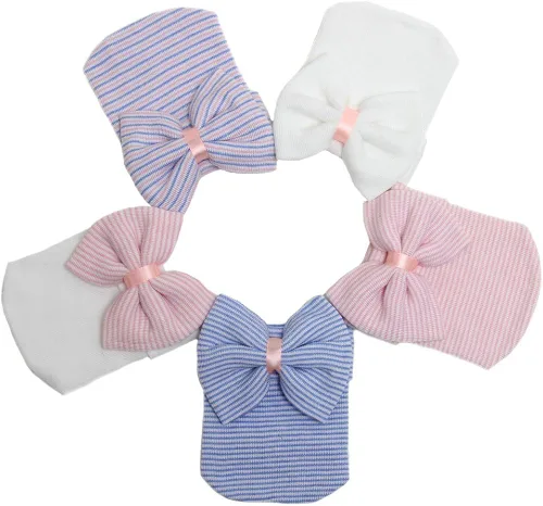 Vista 2 de Upsmile Baby Turban Hats Baby Girl Hat Newborn Turban Headwrap Infant Turban Nursery Beanie Hat