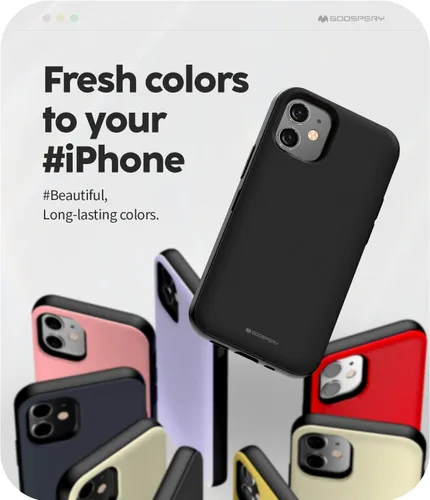 Vista 2 de GOOSPERY Funda para iPhone 12 Mini Wallet con tarjetero y funda protectora de doble capa para teléfono - Negro