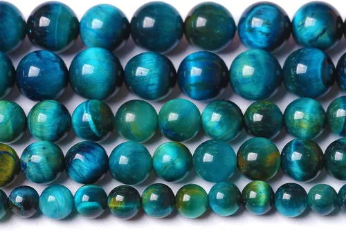 Vista 60 de 4MM 88 piezas de cuentas sueltas de piedra natural verde turquesa africana para hacer pulseras y collares de bricolaje