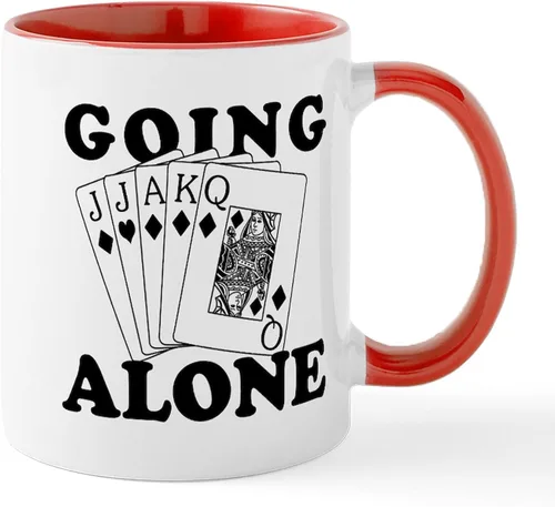 Vista 62 de CafePress Euchre Champ Mugs Taza de café de cerámica de 11 oz (11.0 fl oz)