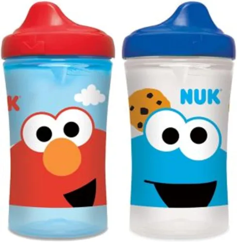 Vista 10 de Vaso Entrenador NUK Advanced con Boquilla Rígida, 10 oz. Mono y cebra