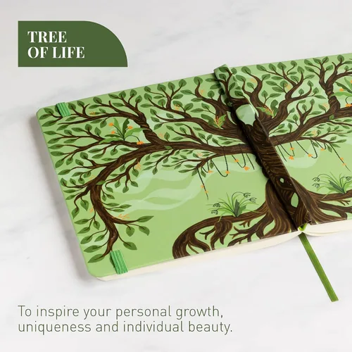 Vista 5 de Rileys Árbol de la Vida, 8" x 6", Diario en Blanco 240 Páginas, Papel Marfil, Cuaderno en Blanco para Hombres y Mujeres, Diario sin Líneas, Cuaderno