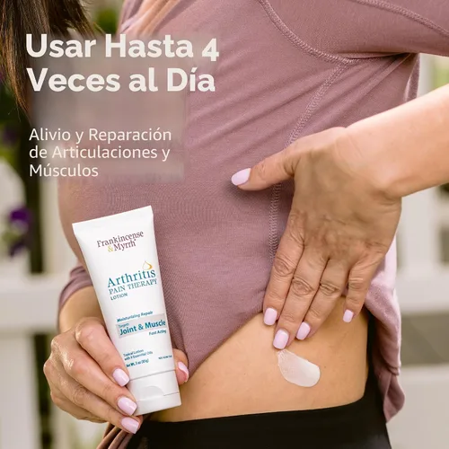 Vista 5 de Loción terapéutica para aliviar el dolor de la artritis de incienso y mirra, crema tópica para aliviar el dolor y reparación hidratante de la piel