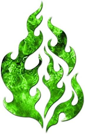 Vista 13 de Fire Flames Art - Vinilo adhesivo de 5.75 x 9.25 pulgadas, color rojo