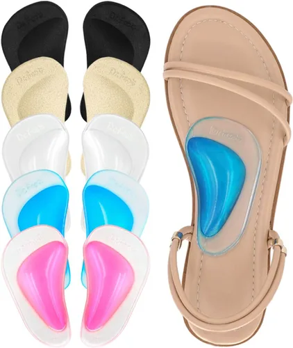 Vista 9 de Dr. Foot's - Plantillas de soporte de arco para pies planos, fascitis plantar, aliviar el dolor para mujeres y hombres, 2 pares (beige)