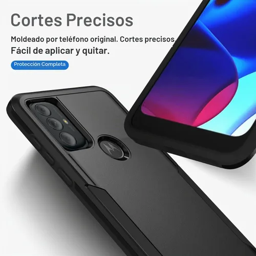 Vista 2 de Funda para Moto G Play 2023, con protector de pantalla [probada contra caídas de grado militar], funda protectora resistente robusta de servicio
