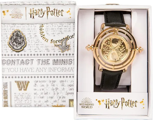 Vista 4 de Accutime Reloj analógico Harry Potter Time Turner, Oro, Reloj de arena