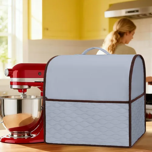 Vista 7 de YARWO Cubierta para batidora de pie compatible con mezclador KitchenAid con Gris