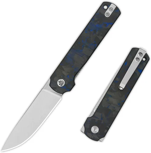 Vista 7 de QSP Lark - Cuchillo de bolsillo plegable, 3.15 pulgadas Sandvik 14C28N Negro