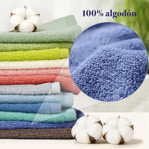 Vista 7 de Cleanbear Paquete de 12 paños de ducha 100% algodón, 13 x 13 pulgadas, 12