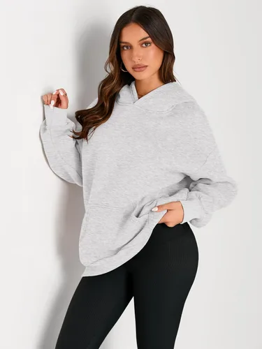 Vista 116 de Trendy Queen - Sudaderas extragrandes con capucha para mujer, suéteres de manga larga, sin botones, de vellón, de otoño, ropa de invierno
