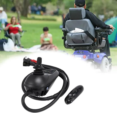 Vista 3 de pizarra Joystick universal para silla de ruedas eléctrica, control dual inalámbrico Bluetooth