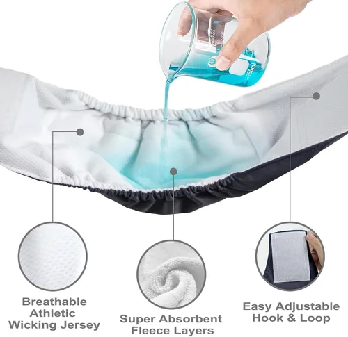 Vista 4 de wegreeco Pañales para perros pequeños machos, bandas reutilizables para el vientre para perros machos, pañales lavables para cachorros machos