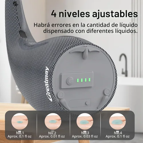 Vista 6 de Dispensador Automático Ajustable de Jabón Sin Contacto, Dispensador de Bomba de Jabón Líquido Sensor Sin Contacto con 4 Niveles Ajustables