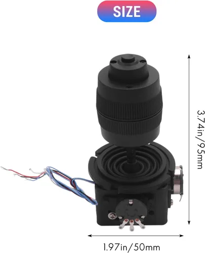Vista 9 de JUMYNOOY Botón de potenciómetro de palanca de mando electrónico de 4 ejes para controlador -D400B 10K 4D con cable para industrial