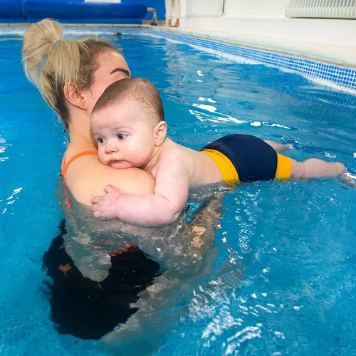 Vista 3 de Splash About Baby Happy Nappy Duo Swim, azul marinoamarillo, 6-12 meses