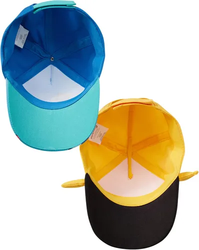 Vista 3 de Nickelodeon Gorro de tiburón para niños pequeños paquete de 2 gorras de béisbol ajustables