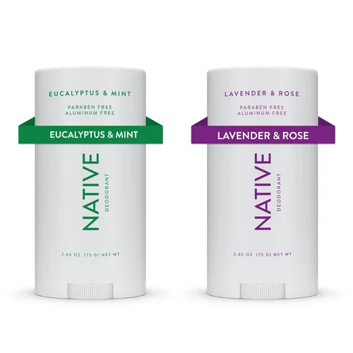 Vista 11 de Native Desodorante Desodorante natural para mujeres y hombres, sin aluminio con bicarbonato de sodio, probióticos, aceite de coco y manteca