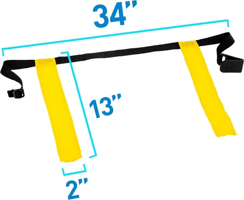 Vista 2 de Franklin Sports Flag Football Set - 8 Player Youth Flag Football Belts - Adjustable Belts + Field Marker Included - 4 v 4 Set