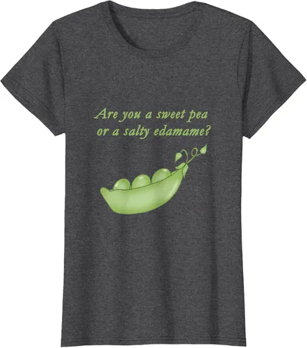 Vista 4 de ¿Eres un guisante dulce o edamame salado? Camiseta, Negro