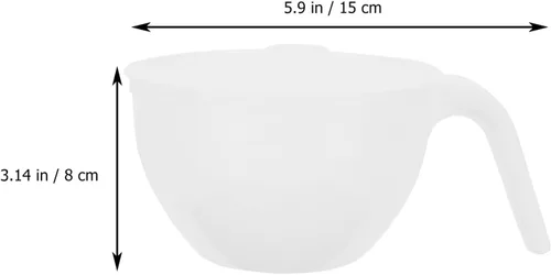 Vista 4 de Happyyami Juego de 5 cuencos de plástico ABS para hornear con tapas, 33.8 fl oz, blanco, clásico, cuenco