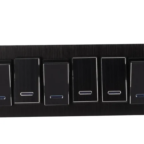 Vista 8 de Panel de interruptor de palanca impermeable de 6 cuadras, panel de interruptor de palanca impermeable de 6 cuadras, DC12V a 24V 3PIN luz de fondo