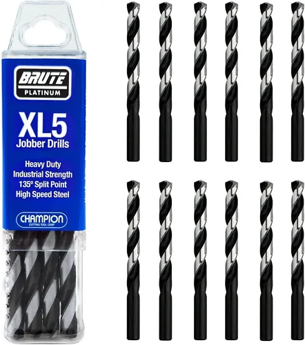 Vista 4 de Champion Herramienta de corte Brute Platinum XL5-1/2 Heavy Duty Jobber Brocas (6 por paquete): Hecho en Estados Unidos