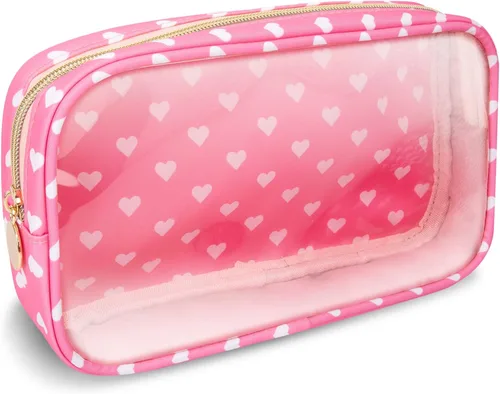 Vista 18 de izuzta Nylon Lager Pequeño Slim Mini Maquillaje Bolsa Organizador, Beige, Viajes
