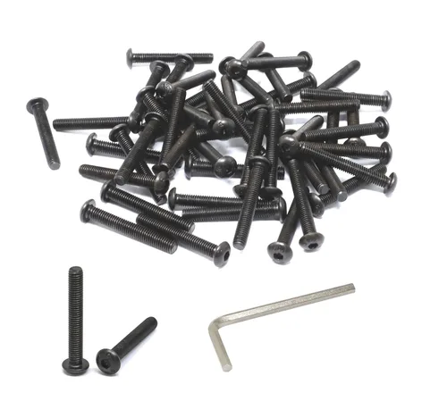 Vista 58 de iexcell 100 piezas de rosca M2.0.197 x 0.157 in paso de 0.018 in de acero aleado 10.9 grado hexagonal cabeza botón cabeza tornillo tornillo kit