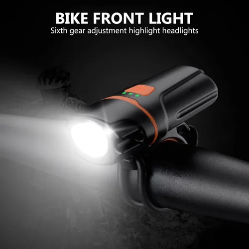 Vista 3 de SHERCHPRY USB Rechargeable Bike Front Light Super Bright Headlamp with Modes for Mountain Cycling and Commuters