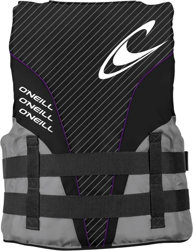 Vista 2 de O'Neill Chaleco salvavidas SuperLite USCG para mujer Negro/humo/negro: ultra violeta
