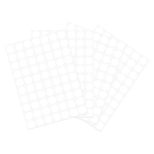 Vista 7 de uxcell 1 Hoja/140 Piezas de Pegatinas para Cubrir Agujeros de Tornillo, 12 mm de Diámetro, PVC Autoadhesivas, Tapas a Prueba de Polvo para Muebles