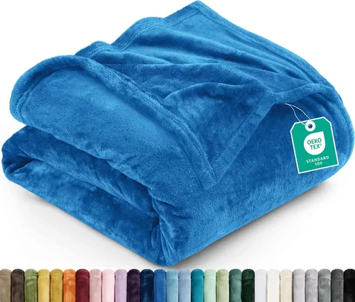 Vista 44 de Utopia Bedding - Manta de vellón de lujo, mullida, antiestática; manta de suave microfibra de 8.8 oz/yd² (300 g/m²) para sofá y cama; tamaño Gris