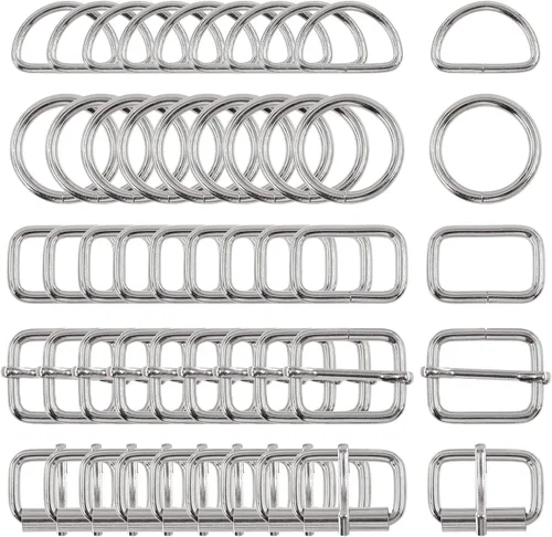 Vista 8 de Swpeet Hebillas de metal de 5 estilos: deslizante ajustable, anillo D, anillo circular