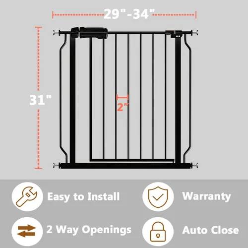 Vista 22 de Fairy Baby Puerta de seguridad para bebés Extensión de 12 cm para puerta de seguridad para bebés con cierre automático Puerta de seguridad