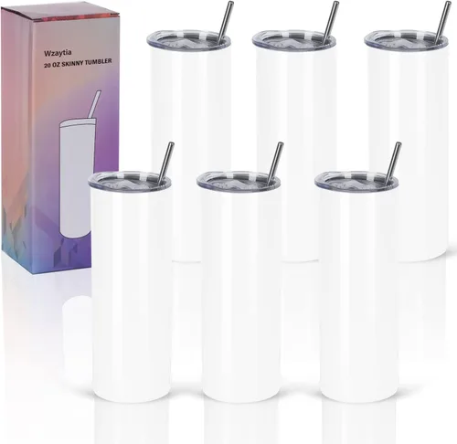 Vista 12 de Paquete de 4 vasos delgados de 20 onzas, juego de vasos delgados de acero inoxidable en caja de regalo individual, 20 onzas de capacidad, vaso
