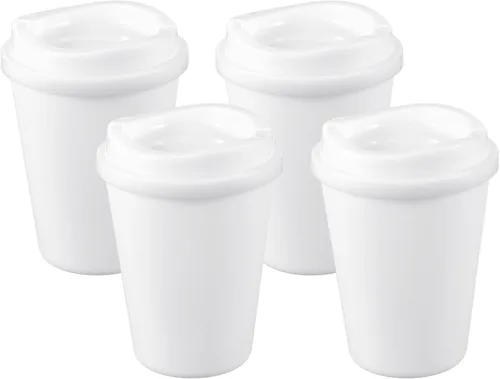 Vista 37 de uxcell 2 tazas reutilizables para café, 16 onzas, café de viaje, color azul Azul claro