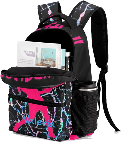 Vista 4 de Mochila unisex con nombre personalizado para jugadores de sóftbol para niños, personal de oficina diario, Personalizado 1, Mochilas Daypack