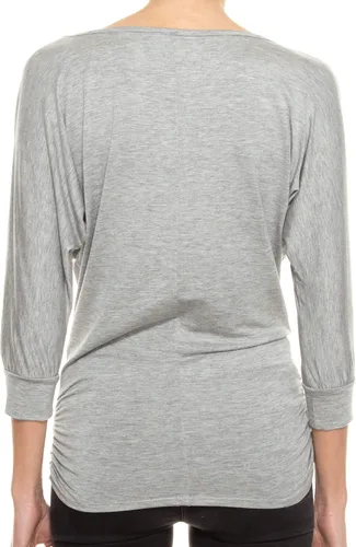 Vista 2 de Armycrew Camiseta Dolman con mangas 3/4 para mujer (S-3XL), fabricada en Estados Unidos