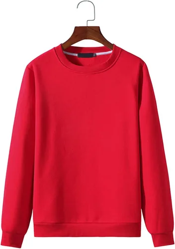 Vista 2 de Sudaderas básicas de color puro con cuello redondo para hombre, sueltas, casuales, para jóvenes, sudaderas con capucha