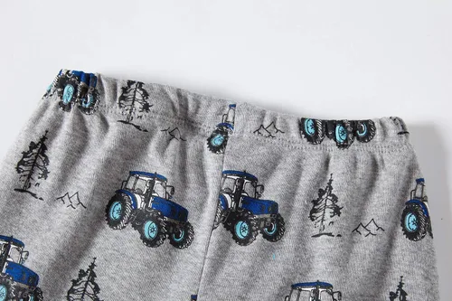 Vista 5 de KikizYe Conjunto de pijama para niños pequeños y grandes, pijama 100% algodón