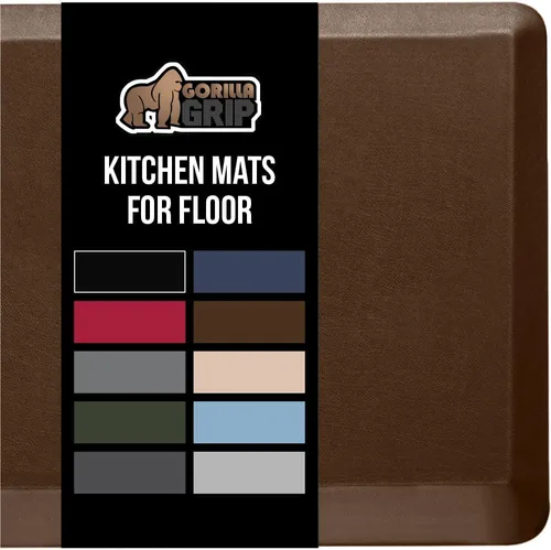 Vista 34 de Gorilla Grip - Tapete antifatiga acolchado para cocina, escritorio, ergonómico, superficie rugosa resistente a los rayones y al agua, para comodidad