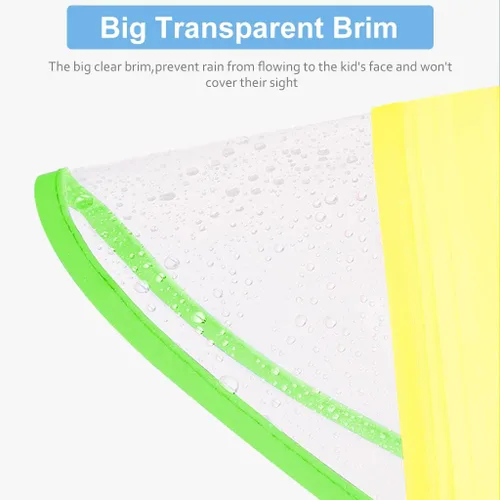 Vista 5 de Chubasqueros para niños, impermeable 3D, con dibujos animados, poncho para niñas y niños de 2 a 12 años