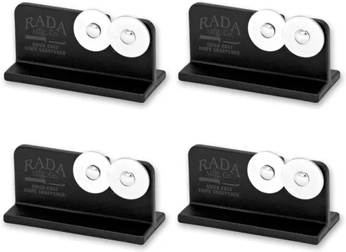 Vista 7 de Rada Cutlery Quick Edge - Afilador de cuchillos (R119), 3.5 x 2 pulgadas, ruedas de acero inoxidable, fabricado en Estados Unidos, paquete de 2