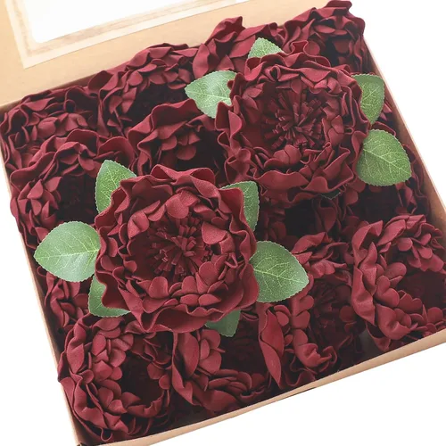 Vista 6 de Floroom - Flores artificiales de espuma de aspecto real con tallos para manualidades, ramos de boda, centros de mesa, despedida de soltera