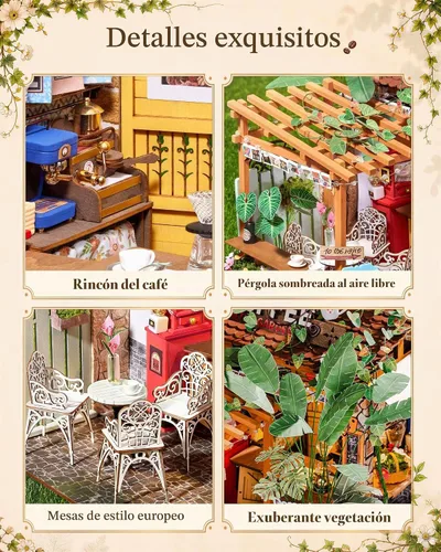Vista 6 de Rolife Kit de cafetería en miniatura de bricolaje para adultos-Leafree Café