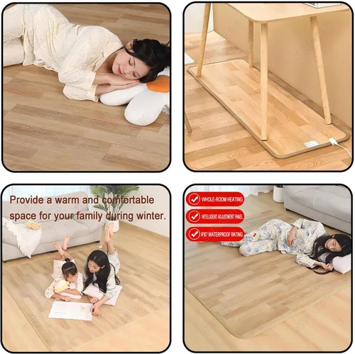 Vista 3 de Heater Rug,Floor Heating Carpet,Durable PVC,Indoor Circulating Heat,Adjustable Temperature,Heated Floor Mat for Foot,Creates a Warm Space for Family